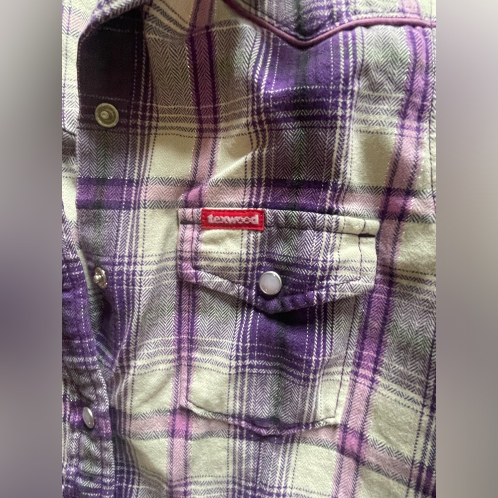 Iconic Purple Plaid Button-Down Shirt - Women